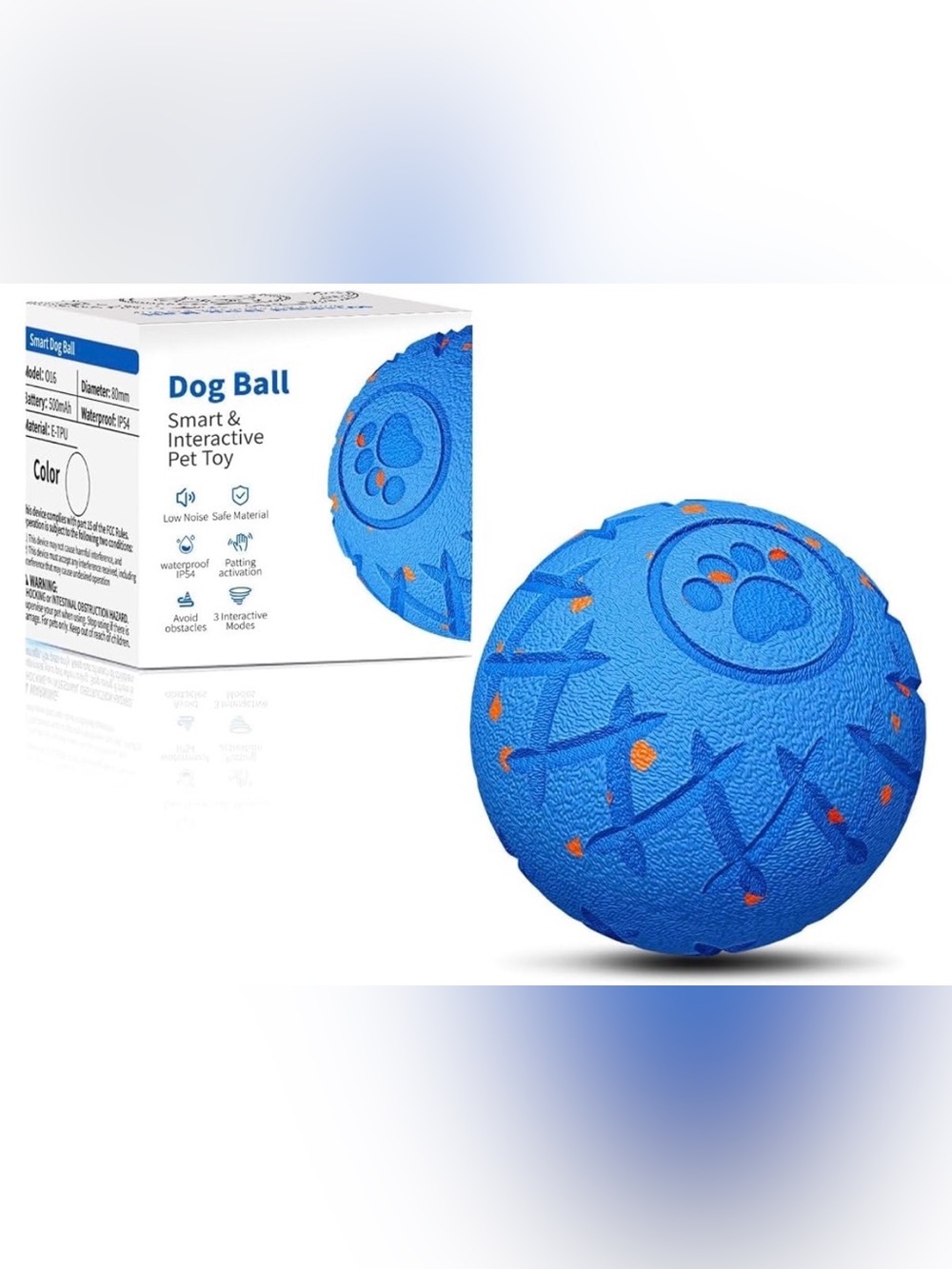 Nwt- Dog Ball Smart & Interactive Pet Toy - Blue
